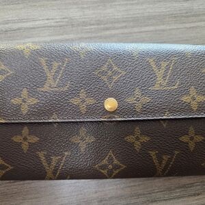 Louis Vuitton Brown and Gold Monogram Crossbody Wallet